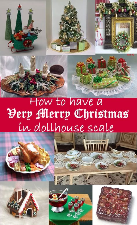 Have yourself a very Merry Little Christmas. In 1:12 scale dollhouse minature, of course! Here’s how you can decorate your dollhouse for Christmas, or make a Christmas roombox with all the trimmings. Your dolls should have their own dollhouse Christmas with all the trimmings! Here are some ideas to help you decorate your dollhouse or … … Continue reading → Decorating A Dollhouse For Christmas, Diy Miniature Christmas Decorations, Christmas Dolls House Ideas, Diy Dollhouse Christmas Decorations, Doll House Christmas Decorations Diy, Miniature Christmas Diy, Christmas Dollhouse Miniatures, Christmas Dollhouse Ideas, Diy Christmas Miniatures