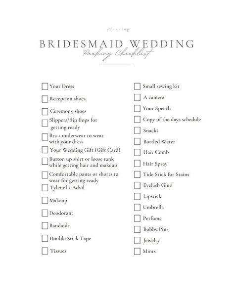 Bridesmaids Checklist For Wedding Day, 2 Week Wedding Checklist, Bridesmaid Day Of Checklist, Bridesmaid Tips For Wedding Day, Bridesmaid Duties Day Of Wedding, Week Of Wedding Checklist, Bridesmaids Checklist, Wedding Week Checklist, Bridesmaid Duties Checklist