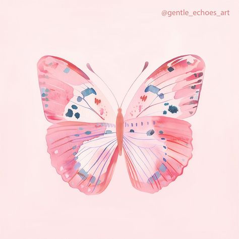 🦋Whispering Butterflies’ Magic 🧚✨ Butterflies, what makes you so beautiful? ‘Butterflies are beautiful, but they have to go through a lot of darkness and struggle to become that way.’ — The Fairy‘s Gift 🎀 Butterflies always remind me that darkness will pass, and I will soar. This artwork, featuring soft pink hues and a watercolor style, beautifully captures the delicate and resilient nature of butterflies. It brings a sense of gentle strength and serenity into any space. May this piece inspir... Healing Artwork, Whimsical Art Prints, Pastel Cottagecore, Art Prints Boho, Pastel Butterflies, Whimsical Wall Art, Pastel Artwork, Pink Art Print, Butterfly Wall Art