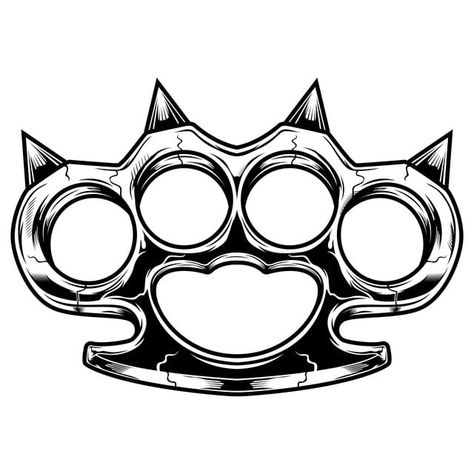 Brass Knuckle Tattoo Design, Brass Knuckle Tattoo, Knuckle Tattoos, Omerta Tattoo, Knuckle Duster, Logo Hand, Geniale Tattoos, Tattoo Stencil Outline, School Tattoo