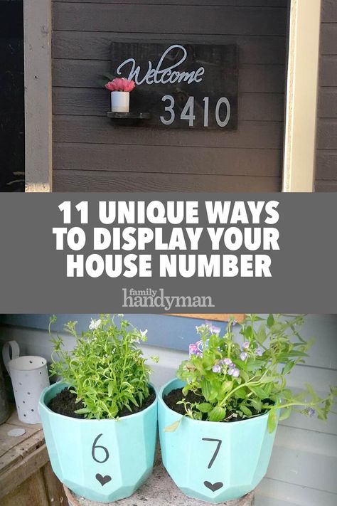 House Numbers Diy, Number Ideas, Farmhouse Side Table, House Fashion, Cute Dorm Rooms, Diy Ikea, House Number Sign, Décor Boho, Number Sign