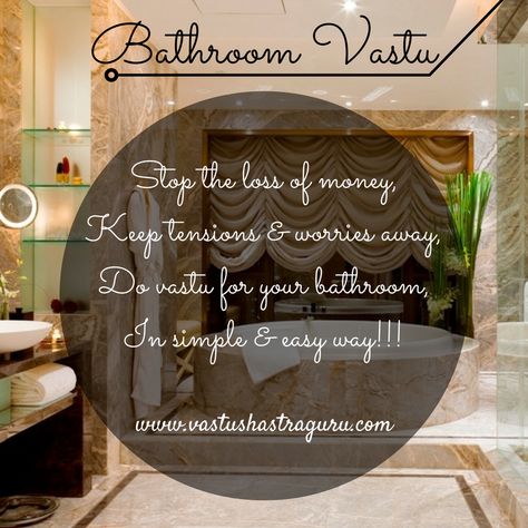 When considering doing vastu for home, you must pay special attention to make toilets and bathrooms in your home as per rules and guidelines of vastu shastra. Toilets and bathrooms are – or tend to become – a major source of negative energy if they are not built as per rules and guidelines of vastu. Hence, in this article, I will reveal to you the best location, internal arrangement of items and the most efficient vastu tips which you can – and must – apply to make vastu compliant toilets and ba Vastu For Home, Lavatory Design, West Facing House, Vastu House, Best Kitchen Design, Vastu Tips, Feng Shui Tips, Toilet Bathroom, Vastu Shastra