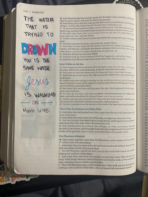 Isaiah 6 : 48 Bible Journaling Mark, Mark Bible Journaling, Bible Journaling Notes, Mark Bible, Isaiah 6, Mark 6, Christian Bible Study, God Love, Bible Notes