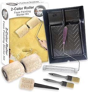 The Woolie 2-Color Paint Roller Faux Painting Technique (Beginner-Starter-KIT) Faux Paint Finishes, Faux Finish Painting, Faux Painting Techniques, Paint Rollers, Wall Painting Techniques, Faux Painting, Storing Paint, Wall Paint Colors, Faux Finish