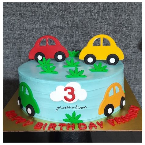 Chocolate cake, whipped cream cake Vehicle Cake Design, Car Cake Design For Boys, Car Theme Cake For Kids, Car Theme Cake, Car Cakes For Boys, Cars Cake Design, Cake Whipped Cream, Whipped Cream Cake, Cars Theme Cake