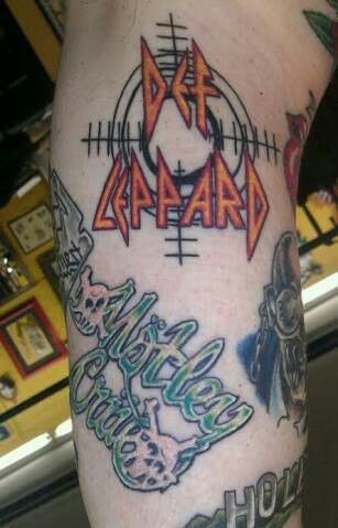 Def Leppard Tattoo Ideas, Def Leppard Tattoo, Def Leppard Pyromania, Hero Tattoo, Def Leppard Band, Def Leppard Hysteria, Cute Tats, Tattoo Pictures, Clever Tattoos