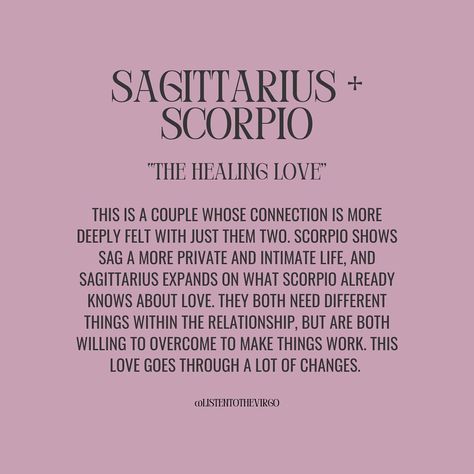 Sagittarius Love Compatibility + What Works 💛 #Listentothevirgo Sag X Scorpio, Sagittarius And Sagittarius Relationship, Scorpio And Sagittarius Relationship, Scorpio And Sagittarius Compatibility, Sagittarius Love Compatibility, Scorpio And Sagittarius, Sagittarius Compatibility, Sagittarius Relationship, Sagittarius Love