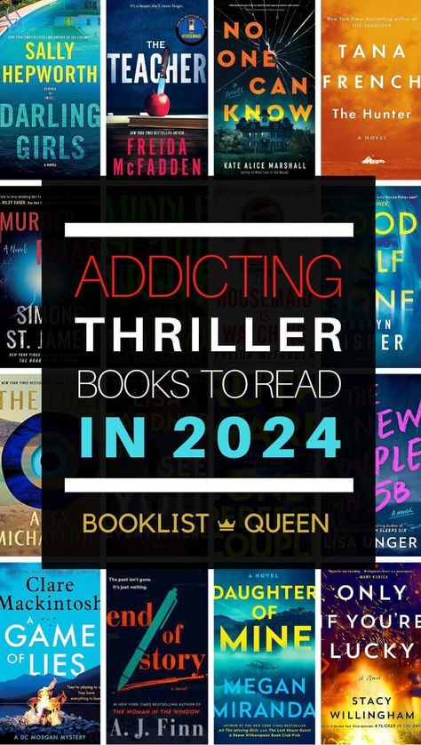 The best new thriller books of 2024 are so addicting you'll find yourself glued to the page. These page-turning new thrillers will keep you up all night. Find the best new psychological thriller books, new domestic thriller and the best mystery books to read this year. Physiological Thriller Books To Read, Books To Read Mystery Thriller, New Thriller Books 2024, Best Reads 2024, Popular Thriller Books, Top Thriller Books, New Books 2024, Best Thriller Books 2023, Physiological Thriller Books