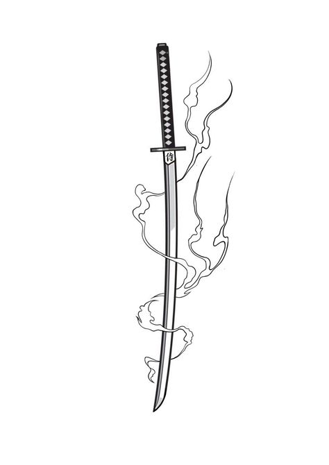 Enma Zoro Swords Tattoo, Samurai Swordsman Tattoo, Japanese Small Tattoo, Sekiro Tattoo Design, Sekiro Tattoo, Side Tattoos For Men, Simple Tattoos For Guys, Samurai Tattoo Design, Sharpie Tattoos