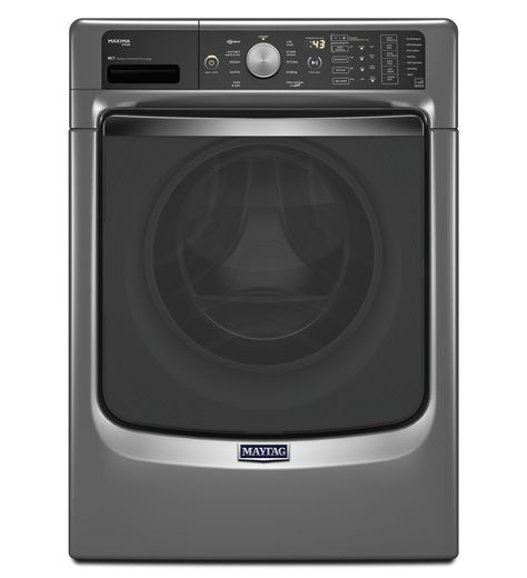 Maxima® Front Load Washer with Steam and PowerWash® System – 4.5 cu. ft. Best Washer Dryer, Washer Pedestal, Maytag Refrigerator, Shop Apartment, Plot Plan, Washers And Dryers, Clean Washer, Gas Dryer, Front Loading Washing Machine