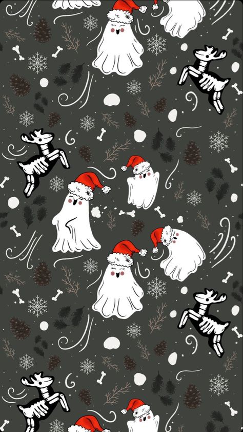 Christmas Ghosts Wallpaper, Spooky Holiday Wallpaper, Gothmas Wallpaper, Christmas Witch Wallpaper, Ghost Christmas Wallpaper, Halloween Christmas Wallpaper, Scary Christmas Wallpaper, Horror Christmas Wallpaper, Christmas Ghost Wallpaper