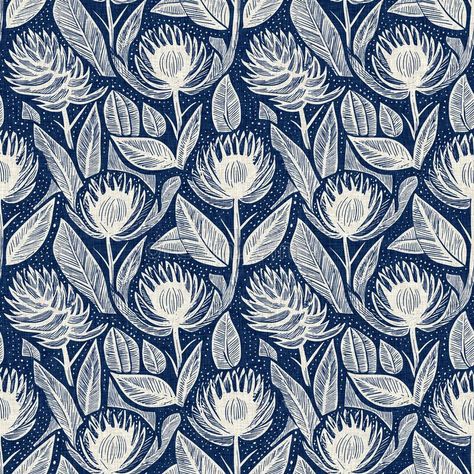 Masculine indigo floral blockprint linen seamless pattern. All over print of navy blue cotton effect flower linocut stock photos Flower Linocut, Indigo Pattern, Indigo Floral, Vector Elements, Blue C, Modern Pattern, Indigo Blue, Blue Print, Linocut