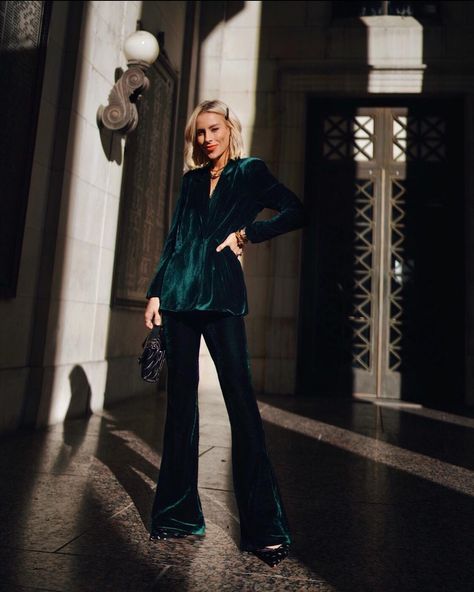 Green Velvet holiday suit - AQUA @happilygrey