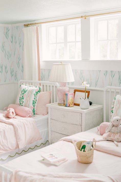 Big girl beds! Twin Girl Bedrooms, Big Girl Bed, Girls Twin Bed, Sister Bedroom, Sister Room, Girl Room Inspiration, Girl Bed, Kids Shared Bedroom, Big Girl Bedrooms