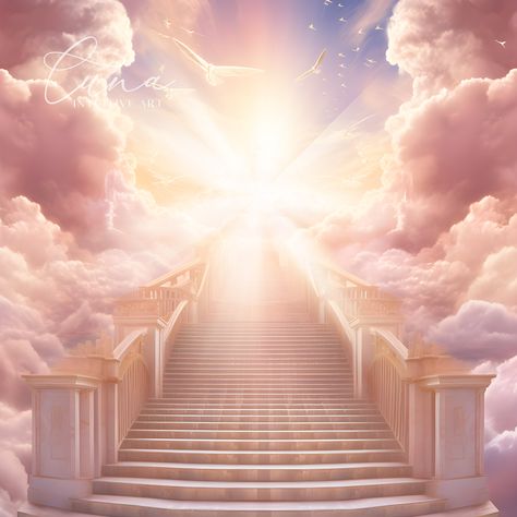 Heaven Background, 1920 Aesthetic, Heaven Artwork, Heaven Images, Jesus Love Images, Green Screen Footage, Frames Design Graphic, Stairs To Heaven, Dove Pictures