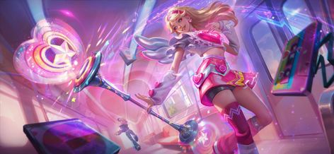 ArtStation - Lovestruck Lux Lux Skins, Wild Rift, Chloe Bourgeois, Jinx League Of Legends, League Of Legends Characters, Splash Art, Pink Skin, Lol League Of Legends, Draw On Photos