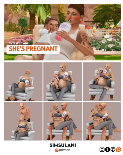 #357 Pose Pack | She's Pregnant | Patreon Sims 4 Pregnancy Poses, Cc Sims 4 Patreon, Sims 4 Pregnancy, Sims Pregnant, Sims 4 Family Poses, Sims 4 Couple, Pregnancy Poses, Sims 4 Couple Poses, Sims 4 Stories