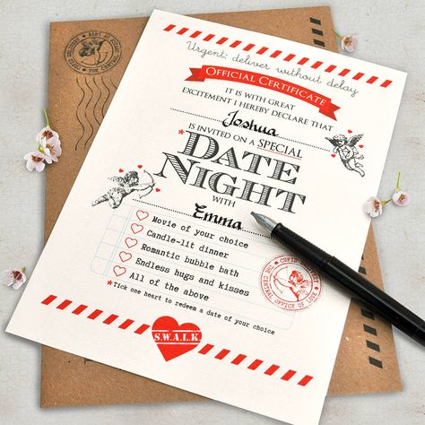 Dinner Date Invitation For Boyfriend, Date Night Invitation For Girlfriend, Date Invitation Boyfriend Cute Ideas, Date Invitation Boyfriend, Date Night Invitation Boyfriend, Date Night Invitation, Birthday Card Boyfriend, Sweet Gestures, Camoflauge Wallpaper