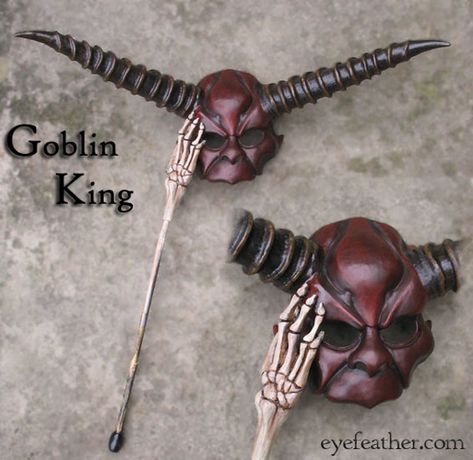 Goblin King Mask version 3.0 by eyefeather on DeviantArt Labyrinth Costume, King Mask, Labyrinth Ball, Labyrinth Jareth, David Bowie Labyrinth, Labyrinth 1986, Labyrinth Movie, Fraggle Rock, Goblin King