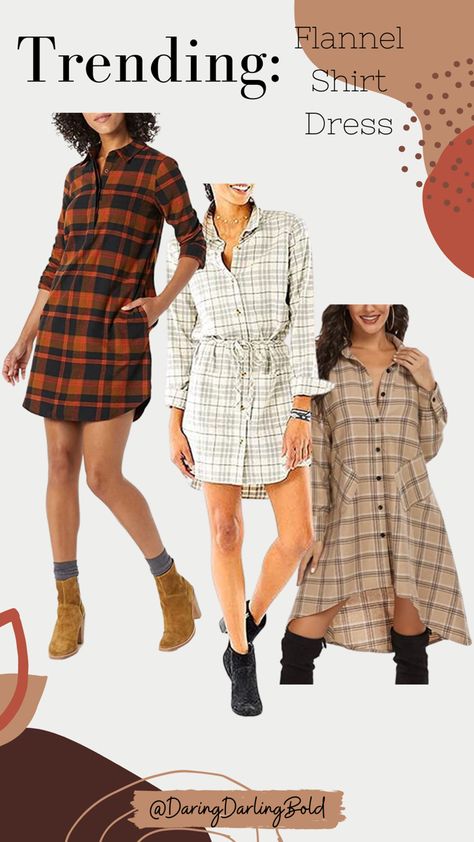 Get with the trend, and style your own flannel shirt dress 🤩 #flannel #flanneldress #flannelshirtdress #shirtdress #redplaid #whiteplaid #brownplaid #plaiddress #amazon #amazonstyle #amazondress Follow my shop @DaringDarlingBold on the @shop.LTK app to shop this post and get my exclusive app-only content! #liketkit #LTKunder100 #LTKstyletip #LTKsalealert @shop.ltk http://liketk.it/3pfwi Tunic Dress Outfit, Tunic Dresses Outfit, Flannel Tunic, Flannel Shirt Dress, Amazon Dresses, Flannel Dress, Brown Plaid, Shirtdress, Plaid Dress