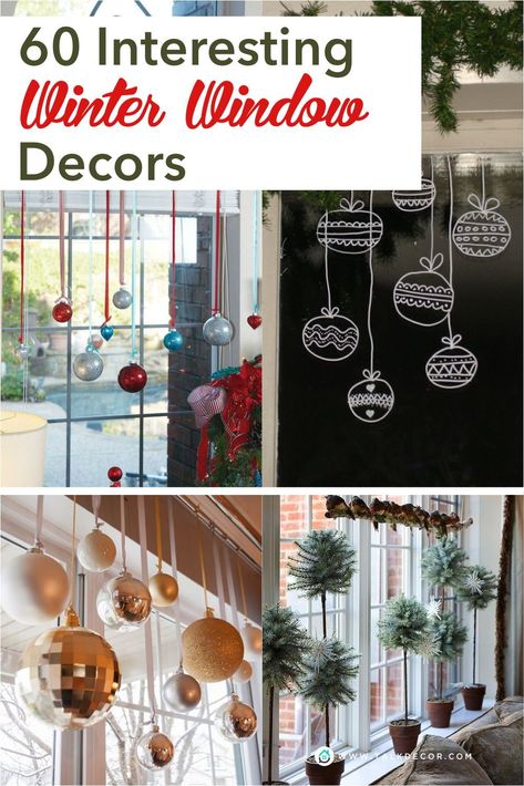 We do recommend you to decorate your window so that when you open the curtain, you won’t only see the scenery outside but also the additional beauty that comes from the ornament that you present there. #windowdecoration #winterwindow #winterdecoration Christmas Balls Window Display, Ornaments On Ribbon In Window, Hanging Christmas Balls From Window, Christmas Inside Window Decorations, Window Decorations For Christmas Indoor, Window Decorating For Christmas, Ornament Window Display, Window Ornaments Ideas, Window Decoration Ideas For Christmas