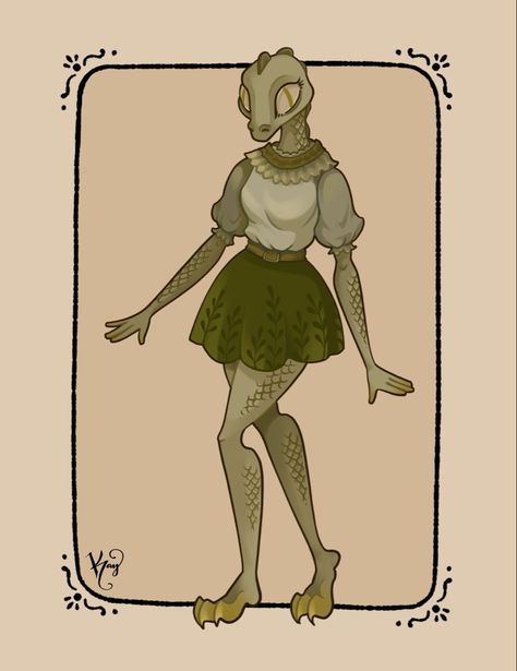 Digital character Lizard Girl, Green Lizard, Digital Character, Volume 1, Character Art, Human, Drawings, Green, Quick Saves