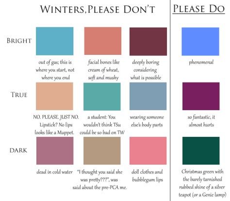 Please No Colours for Winters Color Analysis Winter, 12 Blueprints, Cool Winter Color Palette, Deep Winter Palette, Color Seasons, Deep Winter Colors, Winter Palette, Clear Winter, Colour Analysis