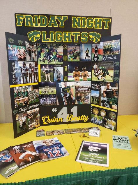 Senior Board Football, Football Senior Board Ideas, Senior Football Board Ideas, Football Senior Board, Senior Night Table Display Football, Senior Football Boards, Senior Sports Board Ideas, Senior Poster Board Ideas Soccer, Senior Tri Fold Board Ideas Sports