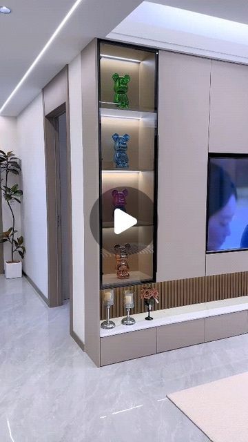 Tv Unit Cabinet Design, New Tv Unit Design, Tv Cabinet Design For Living Room, Tv Units Design, Tv Units In Living Room, Cool Home Gadgets, Tv Wall Cabinet, Smart Home Ideas, Tv Wall Cabinets