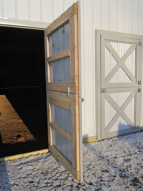 Doors & Windows – Pole Barns Direct Horse Barn Doors, Horse Stalls Doors, Barn Windows, Exterior Barn Doors, Barn Remodel, Diy Horse Barn, Stall Door, Barn Stalls, Metal Front Door