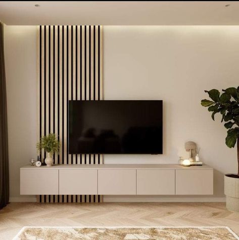 Simple Tv Unit Design, Tv Stand Decor Living Room, Tv Kastenwanden, Tv Unit Design Modern, Feature Wall Living Room, Modern Tv Wall Units, Apartment Living Room Design, Living Room Design Decor, Tv Decor