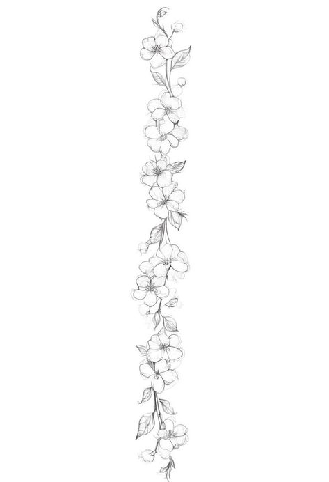 Orchid Vine Tattoo, Flower Vine Tattoos, Flower Spine Tattoos, Vine Drawing, Birthday Tattoo, Remembrance Tattoos, Petite Tattoos, Vine Tattoos, Spine Tattoo