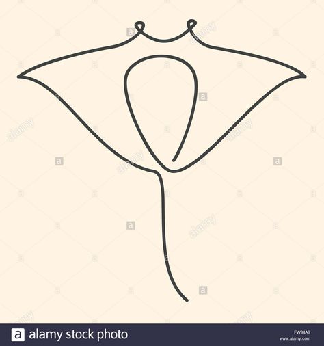 One Line Stingray, One Line Manta Ray Tattoo, Minimalist Manta Ray Tattoo, Stingray Line Art, Tiny Manta Ray Tattoo, Manta Ray Fine Line Tattoo, Manta Ray Line Art, Manta Ray Design, Fine Line Manta Ray Tattoo