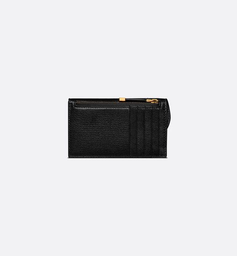 Saddle Cosmos Zipped Card Holder Black Goatskin | DIOR Shopping Wishlist, Daily Essentials, Cosmos, Saddle, Card Holder, Dior, Wallet, Black