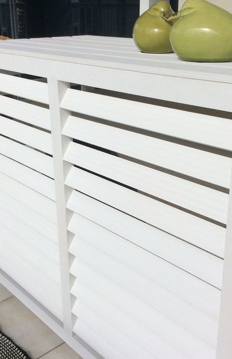 Wood Plastic Composite AC Screens | Outdoor Screens Air Conditioner Screen, Ac Cover, Air Conditioner Covers, Air Conditioner Cover, Outdoor Screens, Wood Plastic Composite, Air Conditioner, House Exterior, Composition