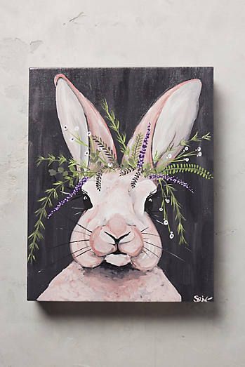 Rabbit Houses, Easter Wall Art, Rabbit Wall Art, Canvas Art Quotes, Bunny Painting, Rabbit Painting, Easter Images, Rock Painting Ideas Easy, Easter Art