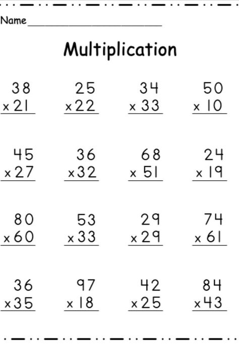 Double Digit Multiplication Worksheets, Two Digit Multiplication Worksheets Free, 3rd Grade Multiplication Worksheets, Grade 4 Multiplication, Multiplication With Regrouping, Multiplication Sheets, Multiplication Questions, Two Digit Multiplication, Double Digit Multiplication