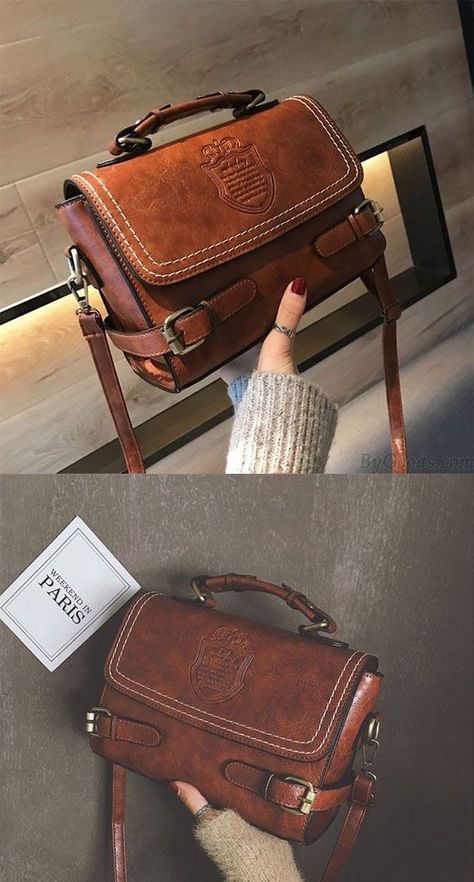 Leather Women Bag, Make Leather Bag, Shoulder Bag Diy, Leather Bags Women, Shoulder Sling Bag, Vintage Leather Handbag, Leather Bag Pattern, Shoulder Bags For School, Diy Leather Bag