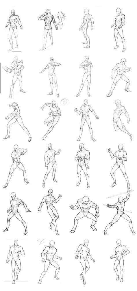 Non-Dynamic Male Pose Reference Row 1 Row 2 (Left), 3 (Left), & 4 Row 2 (Right, by Tracy Butler) Row 3 (Right) Row 5: Left, Right Bottom Image Full Body Refrences Art Drawing, Confident Male Poses Reference, Male Action Pose Reference, Confident Character Pose, Villain Poses Drawing Reference Male, Mage Pose Reference Male, Male Character Poses Reference, Strong Man Pose, Battle Stance Drawing Reference