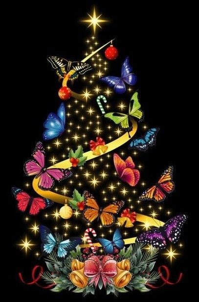 Christmas Butterfly Wallpaper, Christmas Butterflies, Christmas Butterfly, Butterfly Christmas, Diy Floral Wreath, Disney Christmas Decorations, Beautiful Butterfly Pictures, Butterfly Quotes, Christmas Mix