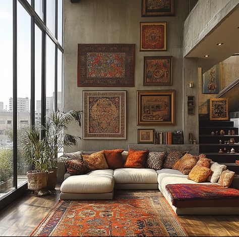 Turkish Modern Interior Design, Turkish Interior Design Modern, Turkish Ottoman Interior Design, Middle Eastern Inspired Living Room, Middle Eastern Modern Interior, Turkish Home Aesthetic, Persian Modern Interior Design, Turkish Modern Interior, Afghan Interior Design