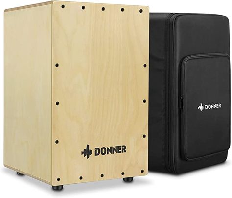 Amazon.com: Donner Cajon Drum Box,Percussion Instrument Full Size with Internal Guitar Strings & Beatbox Bag, Birchwood Beat Cahone Drum with Backpack Dual Adjustable Straps DCD-1 : Musical Instruments Beatbox Instrument, Cajon Box Drum, Cajon Drum, Drum Box, Percussion Instrument, Lacrosse Equipment, Dance Equipment, Percussion Instruments, Guitar Strings