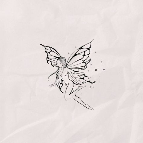 Fairy Flying Free in 2022 | Creative tattoos, Simplistic tattoos, Fairy tattoo Fairy Rib Tattoo, Small Fairy Tattoos Simple, Fairy Minimalist Tattoo, Minimalist Fairy Tattoo, Fairy Line Art, Small Fairy Tattoos, Fairy Flying, Pixie Tattoo, Fairy Tattoos