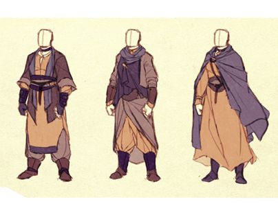 Nomadic Tribe Concept Art, Desert Tribe Concept Art, Desert Dragon Concept Art, Mountain Tribe Concept Art, Desert Concept Art Character Design, Blacksmith Outfit Drawing, Fantasy Robes Concept Art, Fantasy Tribe Art, Desert Clothes Concept Art