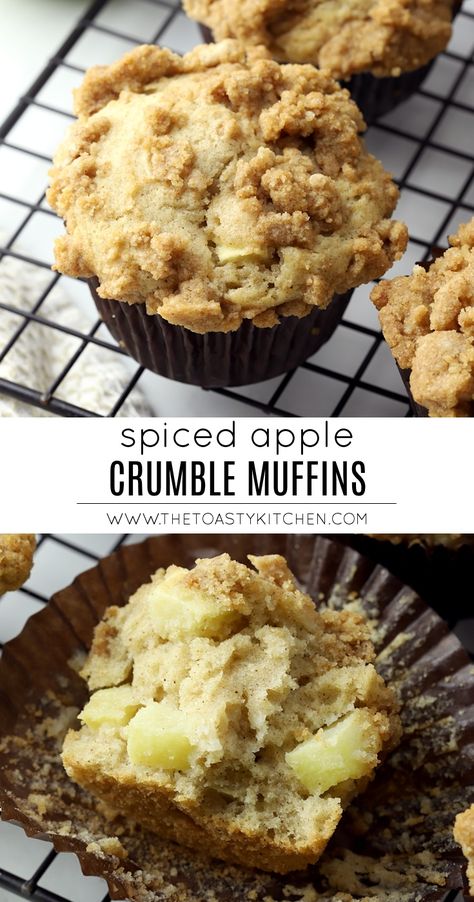 Apple Crumble Topping, Crumble Recipes, Apple Spice Muffins, Apple Crumble Muffins, Fall Muffins, Snack Bread, Crumble Muffins, Breakfast Baking, Autumn Baking