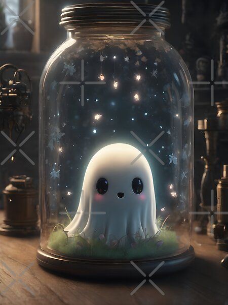 Cute ghost in a jar, fairycore Halloween by Spooky Witch Dream | Redbubble Ghost In A Jar, Spooky Witch, In A Jar, Cute Ghost, Cute Halloween, Stranger Things, Top Artists, Science Poster, Stranger Things Fanart