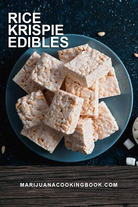 Cannibas Cookies Recipes, Homemade Pot Edibles, Cannabutter Recipes Treats, Rice Krispie Edible Recipe, Canna Butter Recipe, Cannabutter Baking Recipes, Easy Cannabutter, Canna Butter Treats, Cannabutter Recipes