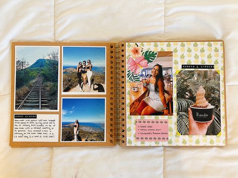 Beach Scrapbook Page Ideas, Halle Sandberg Scrapbook, Beach Scrapbook Ideas, Summer Camp Scrapbook, Travel Scrapbooking Ideas Layout, Vacation Scrapbook Ideas, Scrapbook Cover Ideas, Wedding Scrapbook Ideas, Senior Scrapbook Ideas