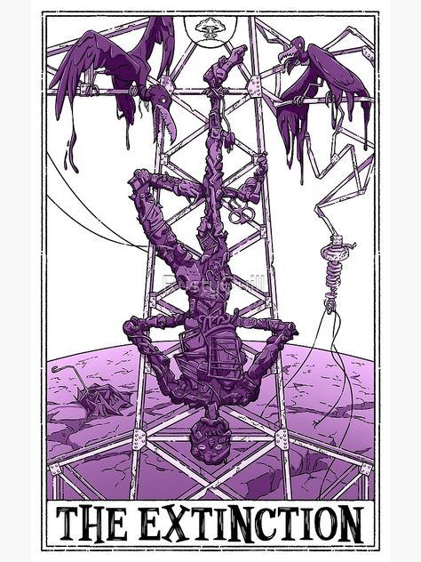 "The Extinction "Tarotesque" - (Light)" Poster for Sale by RustyQuill | Redbubble Jonathan Sims, The Archivist, Unique Tarot Decks, Welcome To Night Vale, Night Vale, Cosmic Horror, Tarot Cards Art, Tarot Card Meanings, Tarot Cards