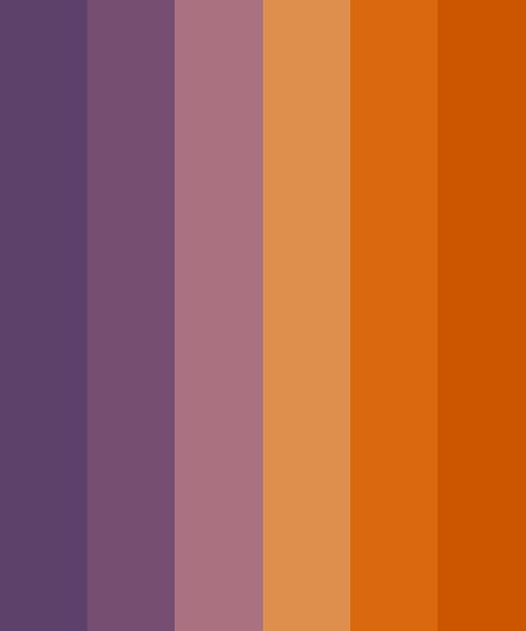 Dull Orange and Purple Color Palette Dull Orange, Halloween Color Palette, Purple Color Palette, Orange Palette, Orange Color Schemes, Purple Palette, Purple Color Schemes, Lavender Orange, Fall Palette